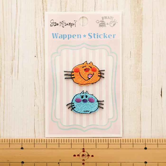 2wayワッペン　水森亜土　キラキラワッペン小　cat