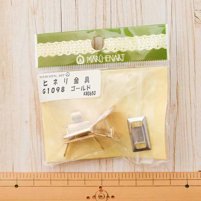 ヒネリ金具　さがりタイプ（ゴールド）