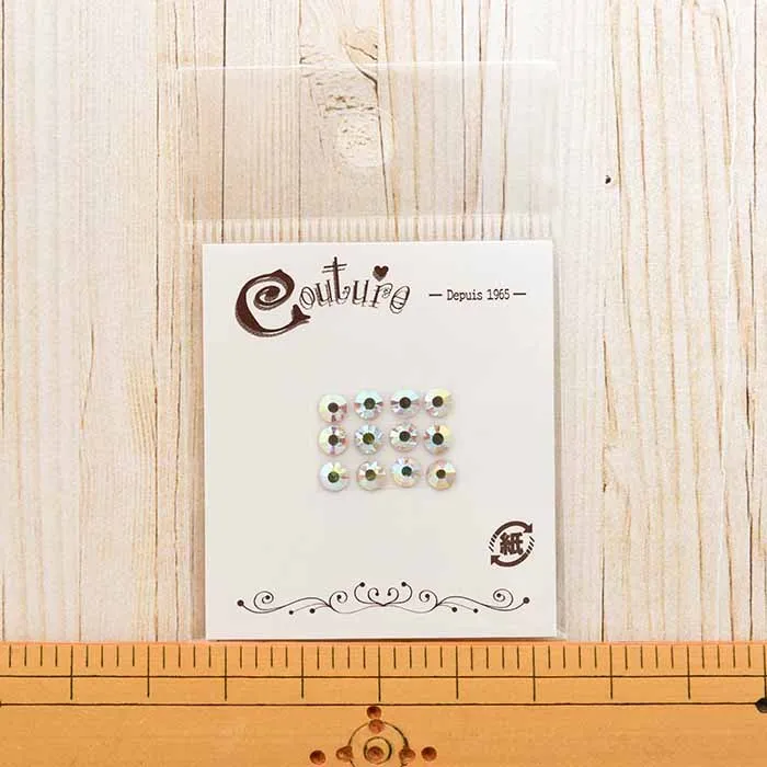 高級ガラス　ラインストーン　クリスタルAB　4mm