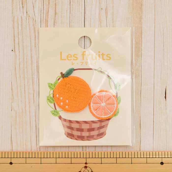 アイロン接着ワッペン　レ・フリュイ　オレンジ