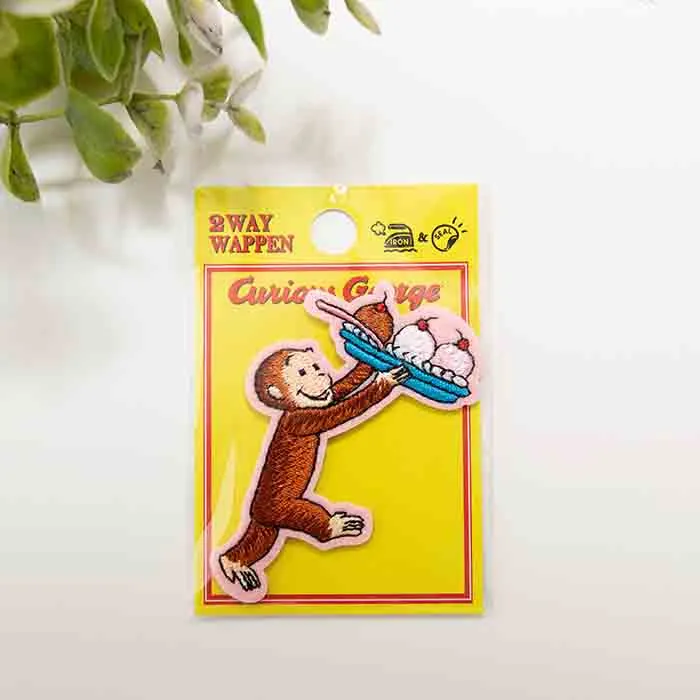 2WAYワッペン　おさるのジョージ　カップケーキ【U01Y2565】