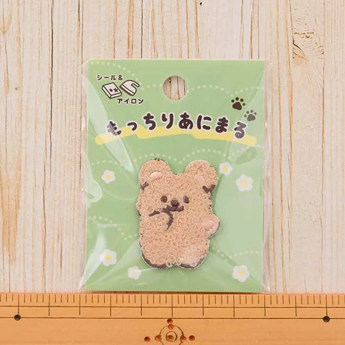2way接着ワッペン　もっちりあにまる　くま