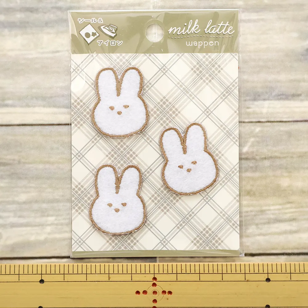 2wayワッペン　milk latte　うさちゃん