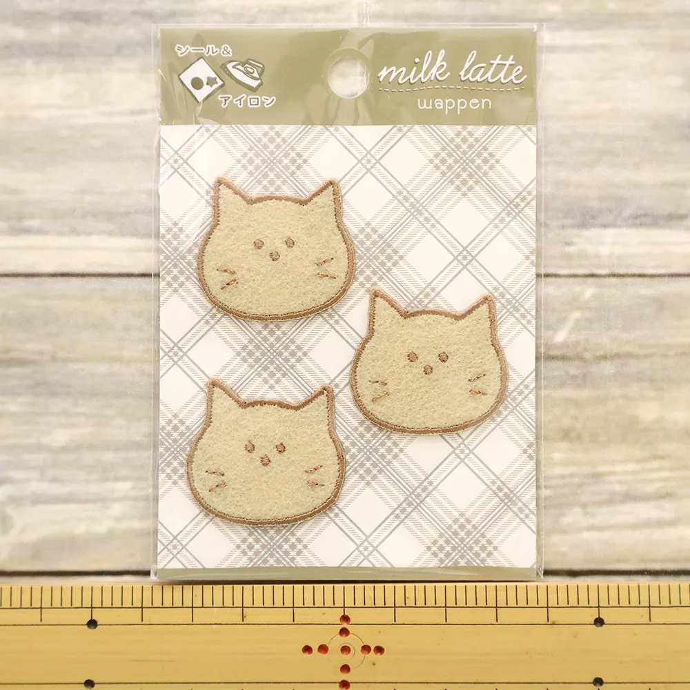 2wayワッペン　milk latte　ねこちゃん
