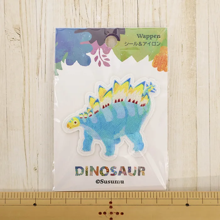 シール＆アイロンワッペン　Susumu　恐竜　ステゴサウルス