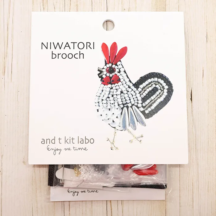 ビーズ刺繍キット　TORI brooch　NIWATORI