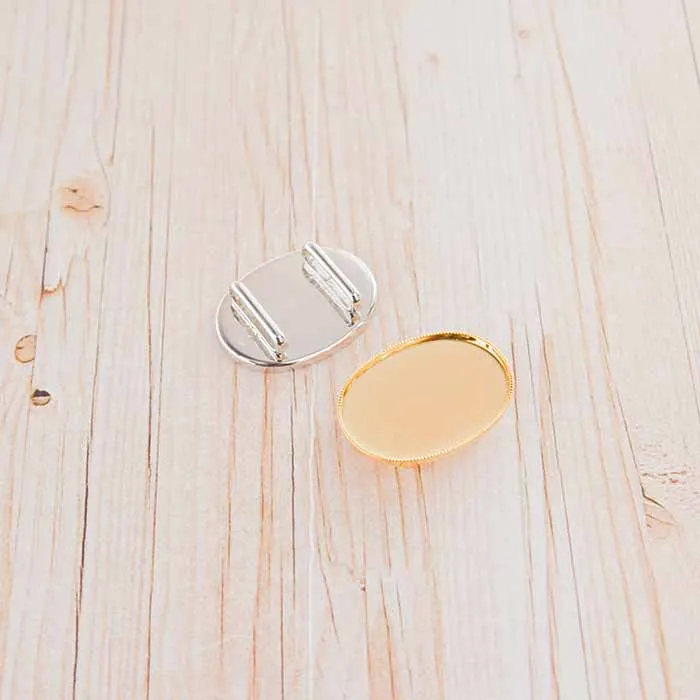 帯留め金具　楕円