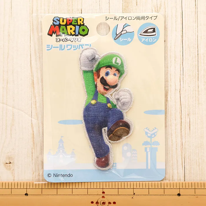 2wayワッペン　スーパーマリオ(大)　ルイージ