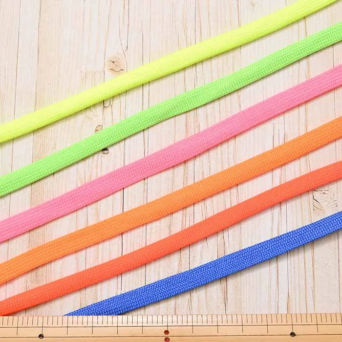ポリエステルコード　ネオンカラー　約8mm幅