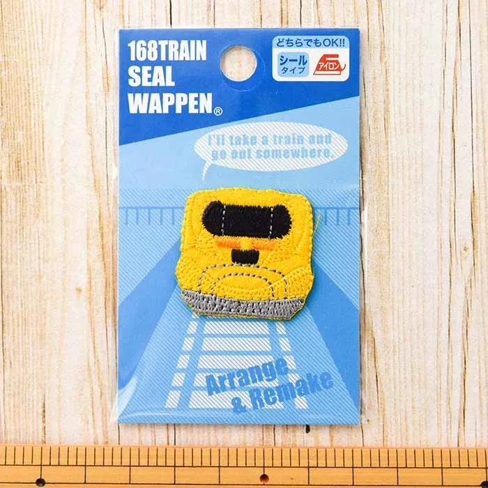 ２Way接着ワッペン　168TRAIN SEAL WAPPEN　ドクターイエロー