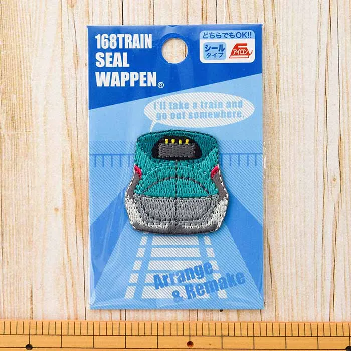 ２Way接着ワッペン　168TRAIN SEAL WAPPEN　はやぶさ