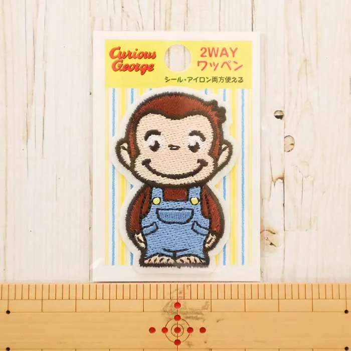 2WAYワッペン　おさるのジョージ　デニム【3-058-u01y3229】