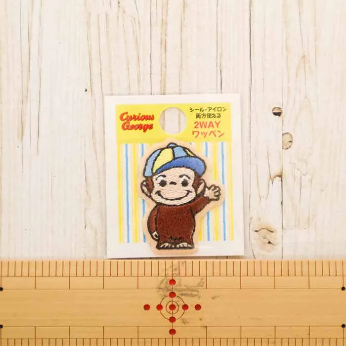2WAYミニワッペン　おさるのジョージ　帽子【3-058-u01y3233】