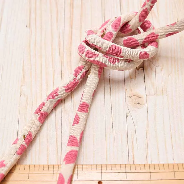 ちりめん丸紐　柄地　4mm