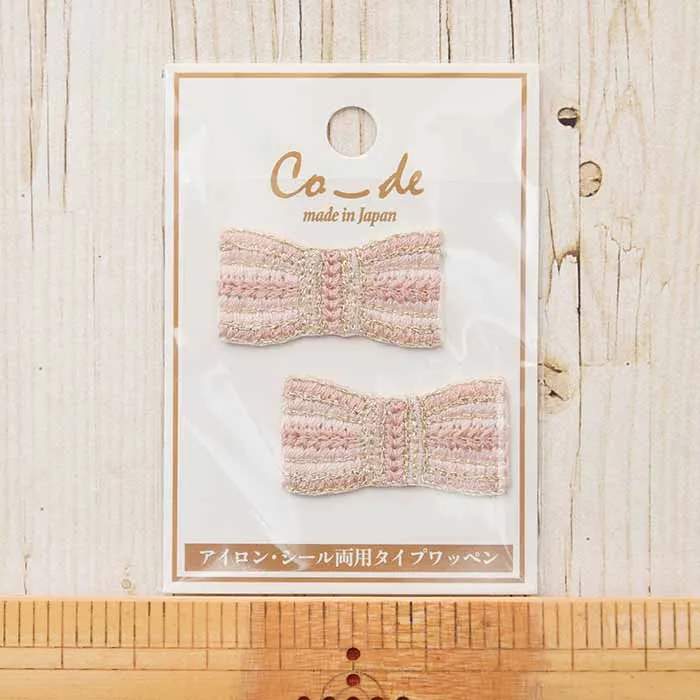 2way接着ワッペン　co-de リボン