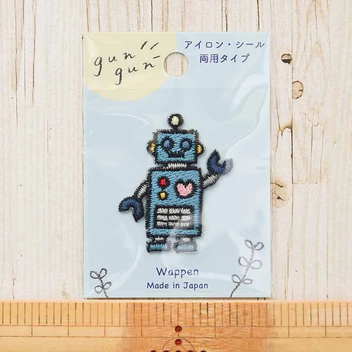 2way接着ワッペン　gun gun ロボット