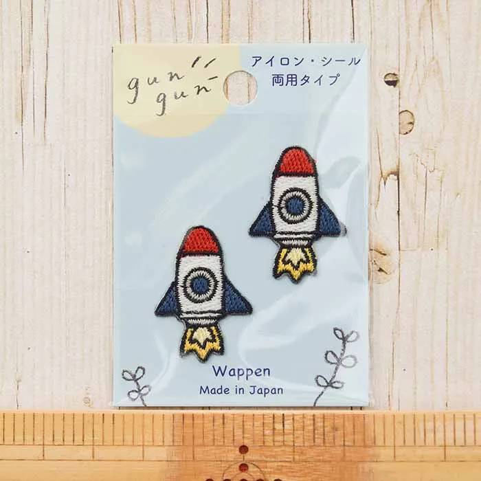 2way接着ワッペン　gun gun ロケット