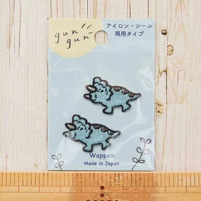 2way接着ワッペン　gun gun 恐竜