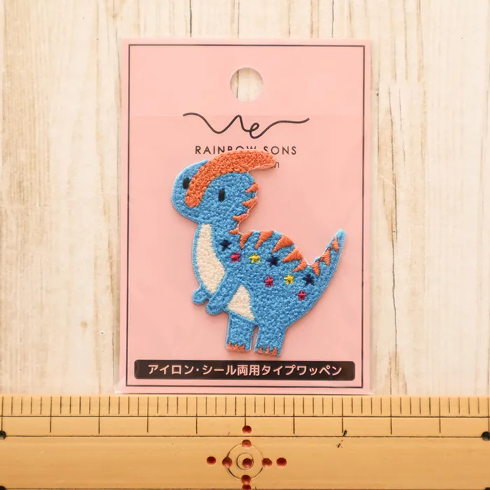 2way ワッペン　RAINBOW SONS　恐竜　パラサウロロフス
