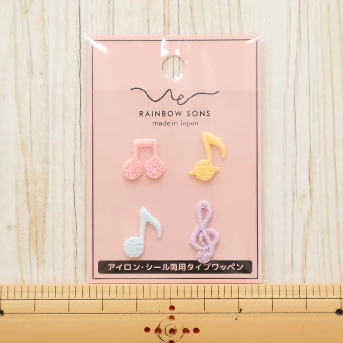 2wayワッペン　RAINBOW SONS　おんぷ