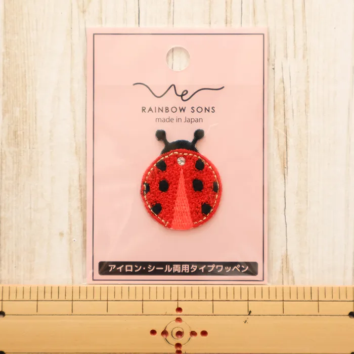 2way ワッペン　RAINBOW SONS　てんとう虫　レッド