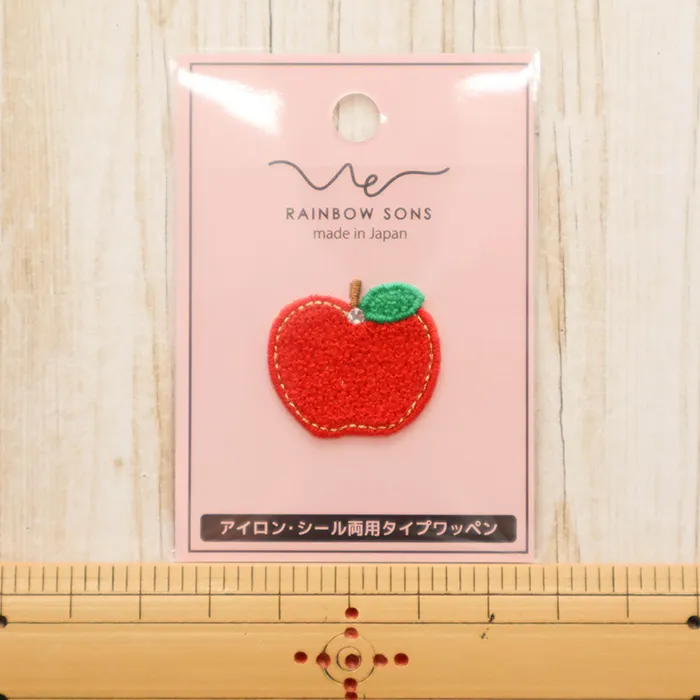 2way ワッペン　RAINBOW SONS　りんご　レッド