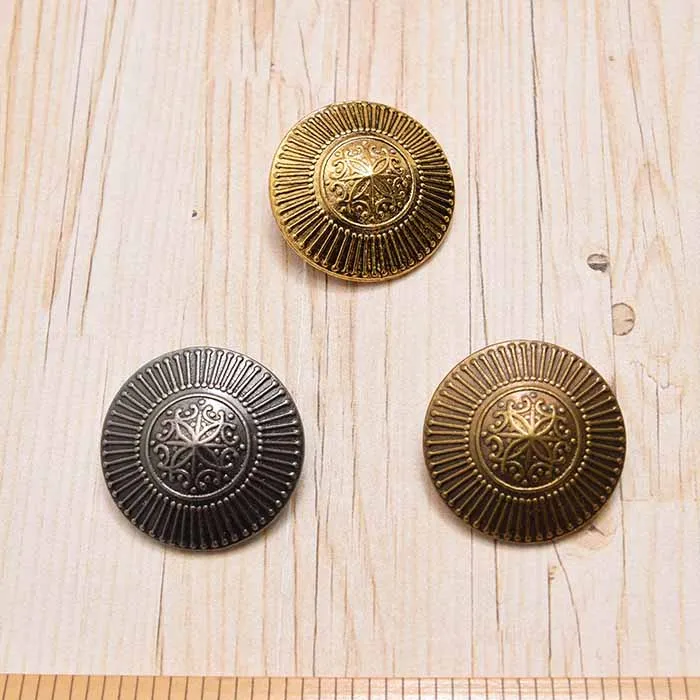トラッドエスニック金属ボタン　26mm