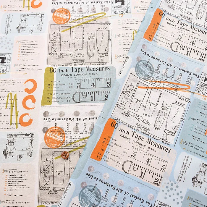 コットンシーチングプリント生地　moda BLUISH パターン1