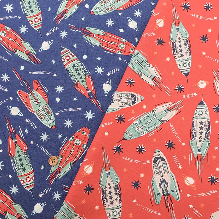USAコットンプリント生地　moda　BLAST OFF VINTAGE ROCKETS