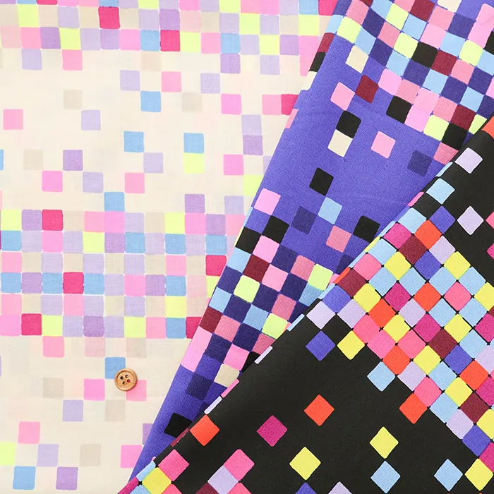 USAコットンプリント生地　Ruby Star Society　GLOW GARDEN PIXELS