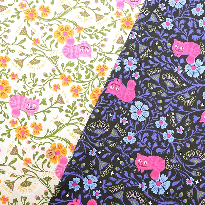 USAコットンプリント生地　moda　Ruby Star Society　HELLO ALICE　チェシャ