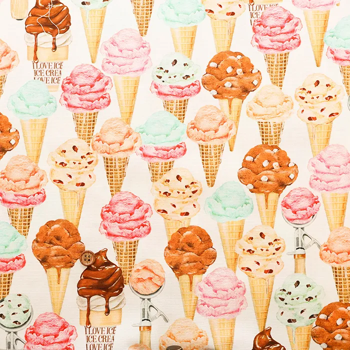 USAコットンプリント生地　ROBERT KAUFMAN Sweet　アイス