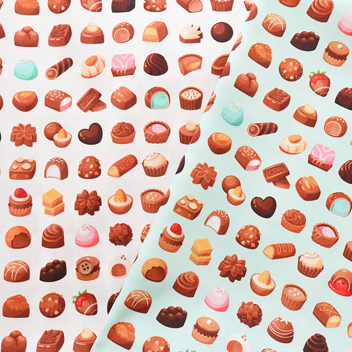 USAコットンプリント生地　ROBERT KAUFMAN Sweet　チョコ