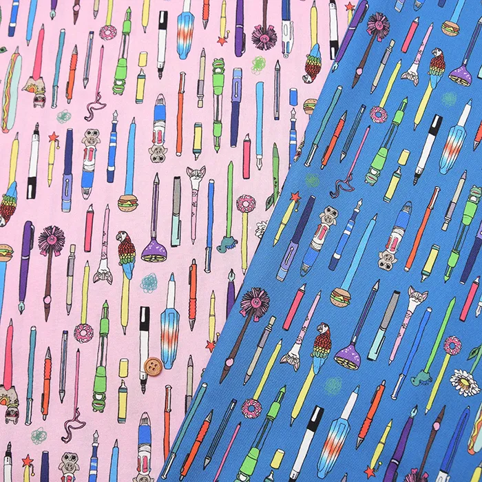 USAコットン　TIMELESS TREASURES　いろんなペン