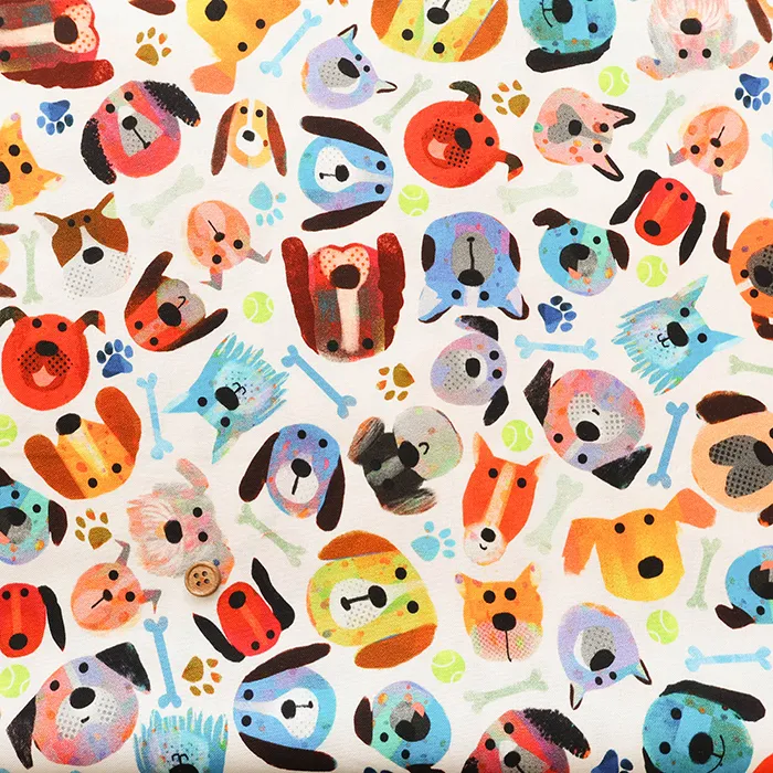 USAコットンプリント生地　WINDHAM FABRICS　DOG FACE