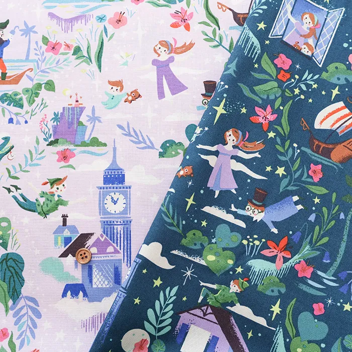 USAコットンプリント生地　RILEY BLAKE　NEVER LAND