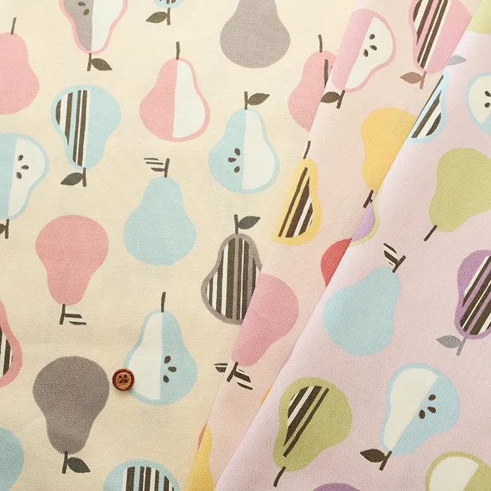 コットンオックスプリント生地　洋なし