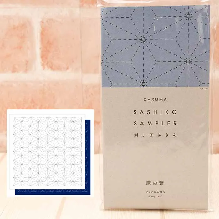 DARUMA　刺し子ふきん［紺生地］