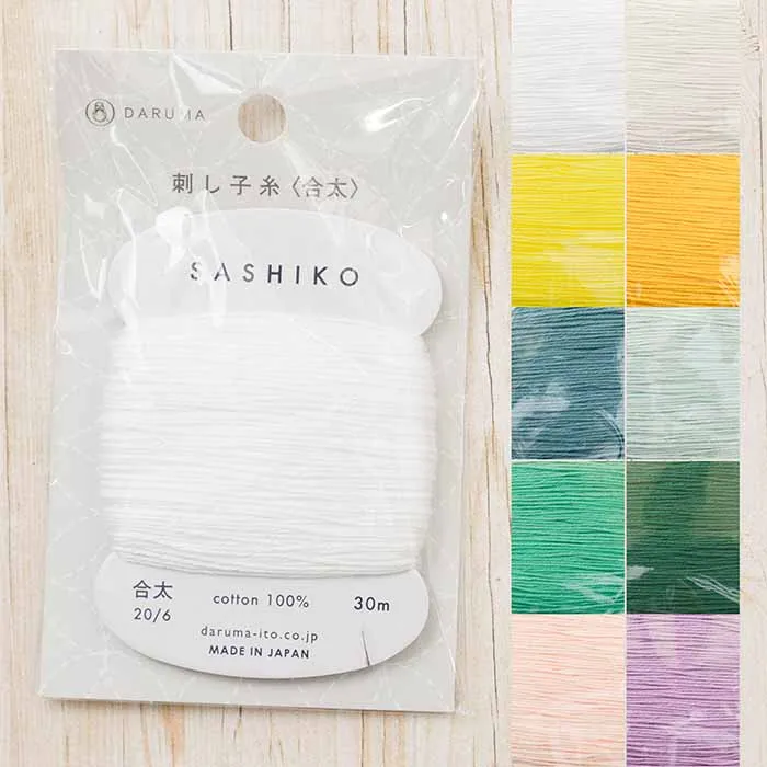 刺し子糸＜合太＞カード巻き　30m