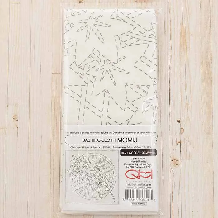 刺繍布「刺し子クロス」SASHIKO CLOTH “MOMIJI”
