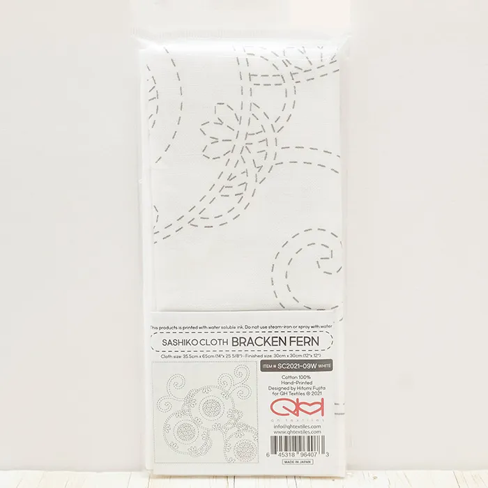 刺繍布　刺し子クロス　SASHIKO CLOTH　＜BRACKEN FERN＞