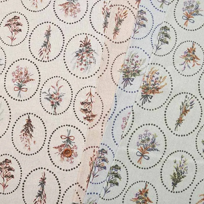 C/Lキャンバスプリント生地　ブーケ