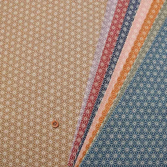 コットンシーチング和柄プリント生地　麻の葉