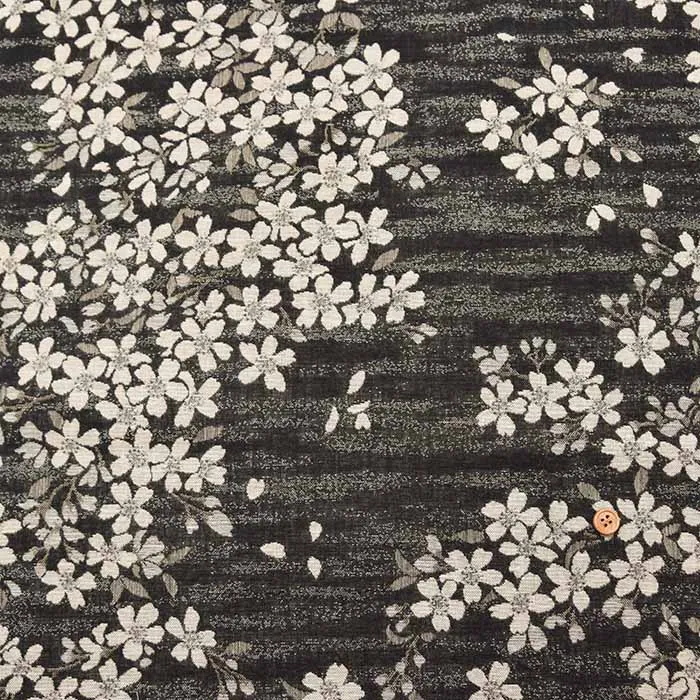 コットン二重織ジャガード生地　桜