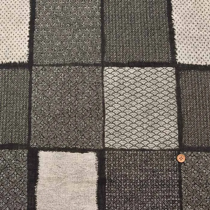 コットン二重織ジャガード生地　格子