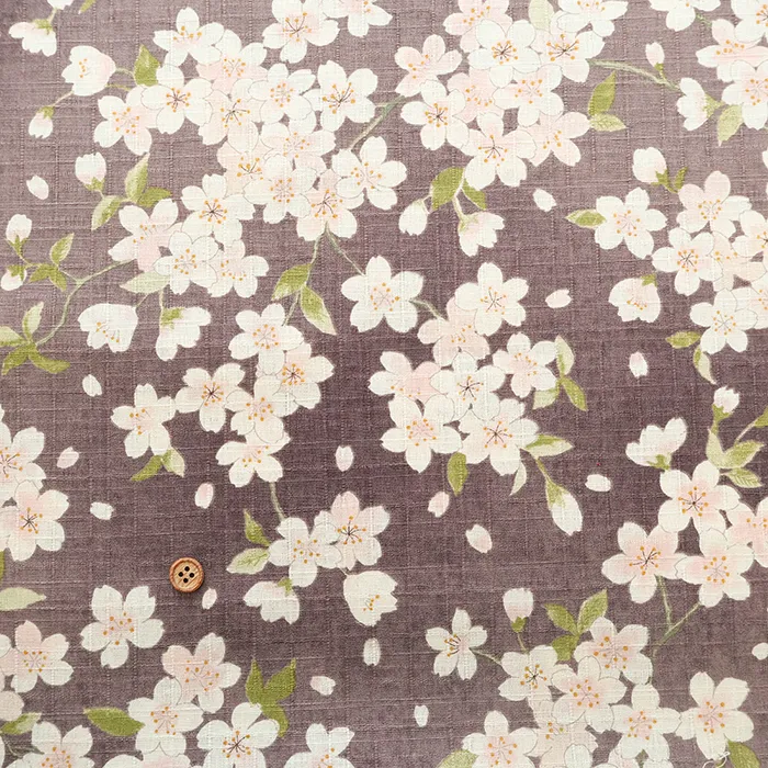 コットンサザンクロスプリント生地　桜