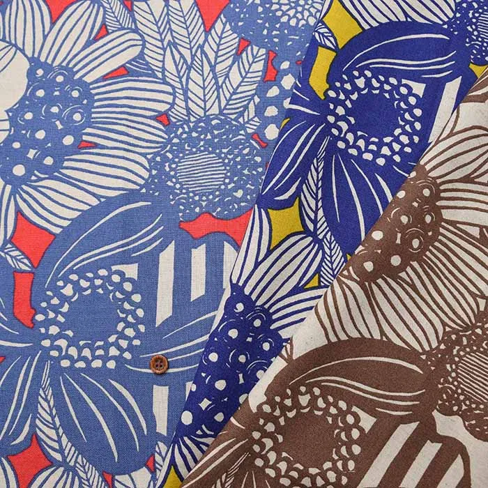 C/Lキャンバスプリント生地　アートフラワー【up5678】