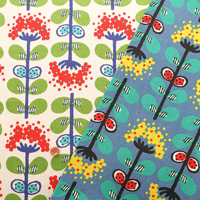 C/Lキャンバスプリント生地　ペンペン草