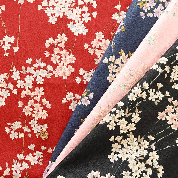 コットンスケアエンボスプリント生地　和調