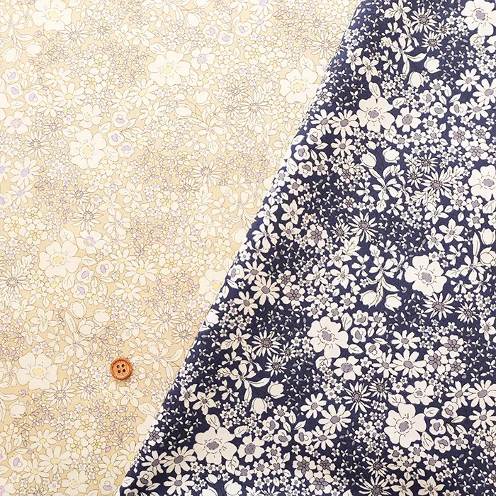 コットンブロードプリント生地　フラワー